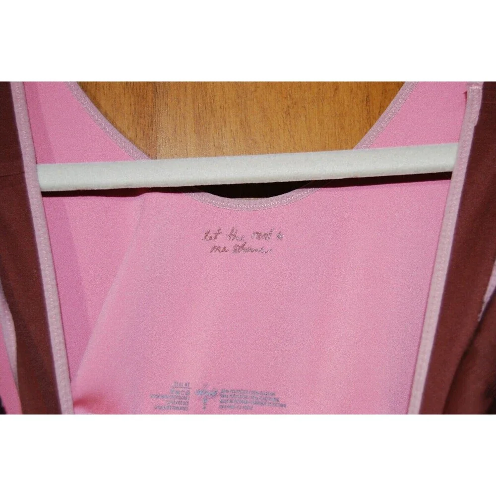 Aerie Sports Bra Women's Medium Pink 2 Tone Scoop Lounge Sleeveless Padded